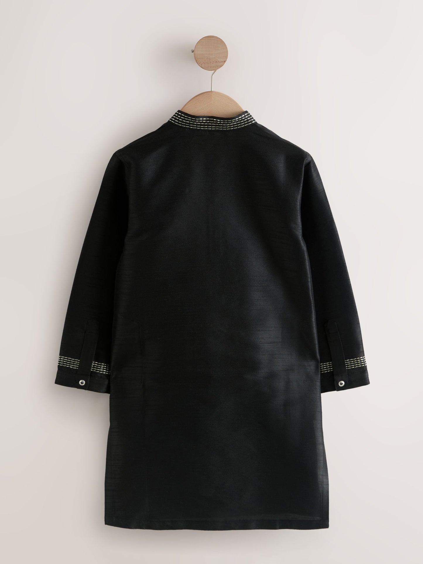 Dsiney Kidz - Black Embroidered Kurta Shirt (3mths-16yrs) (3mths-16yrs) image 2