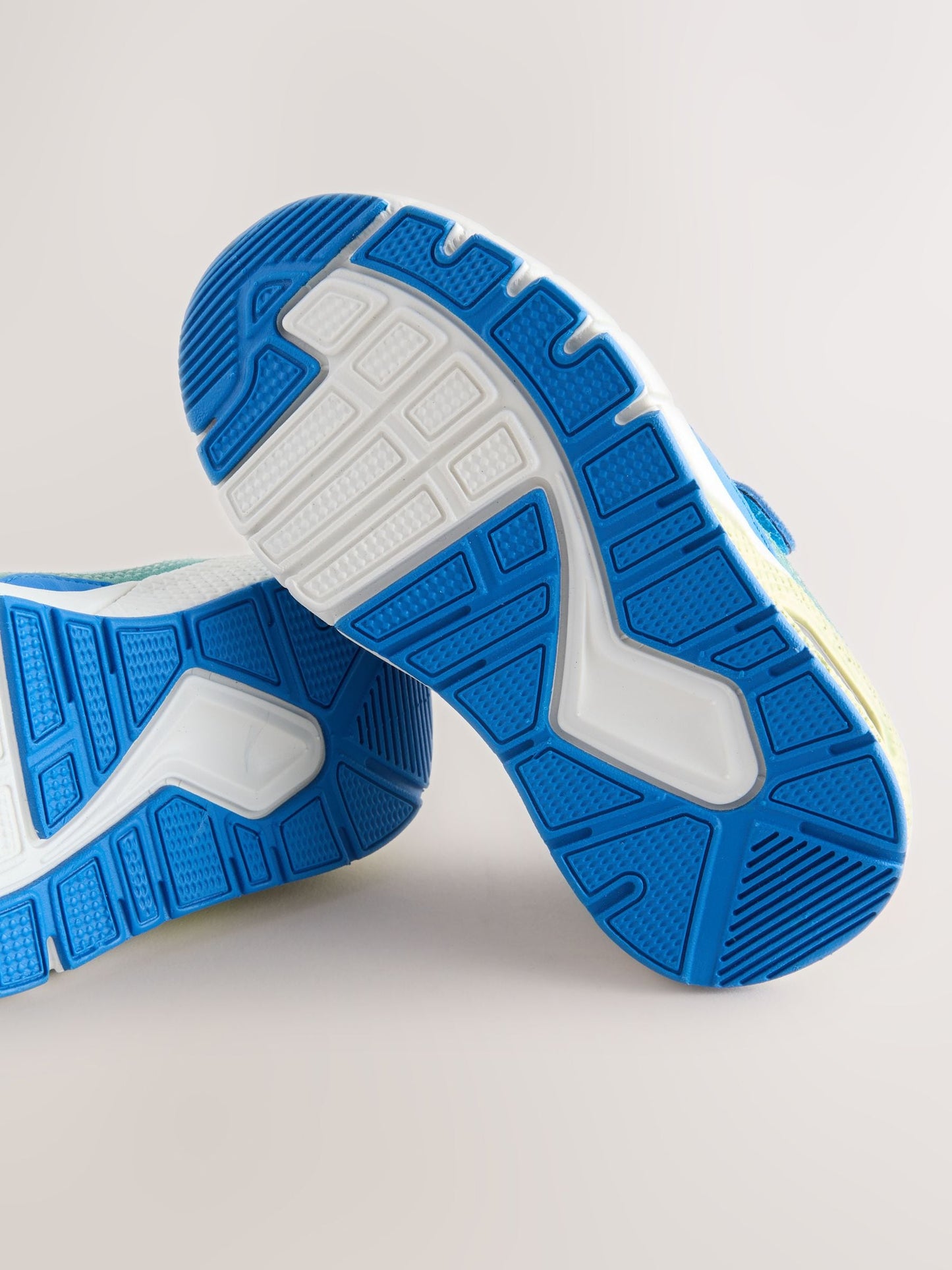 Blue/Green Wide Fit (G) Elastic Lace Trainers image 5
