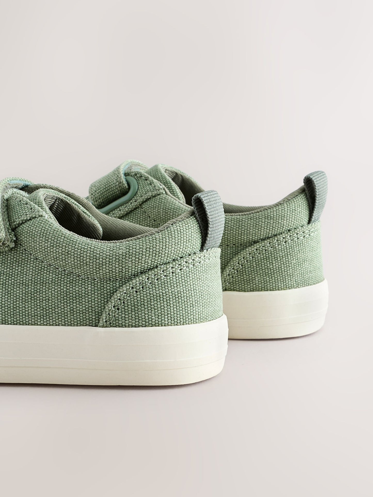 Sage Green Standard Fit (F) Two Strap Touch Fastening Trainers image 4
