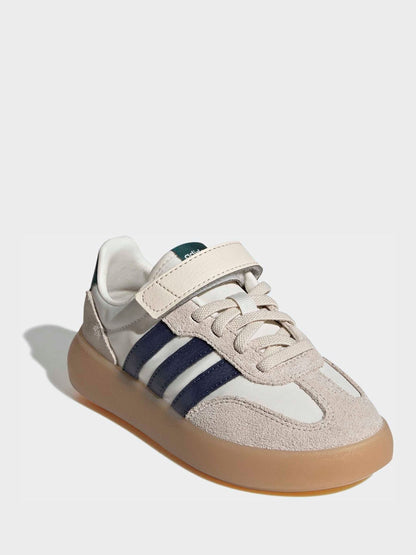 adidas White Barreda Decode Elastic Lace Kids Trainers image 4