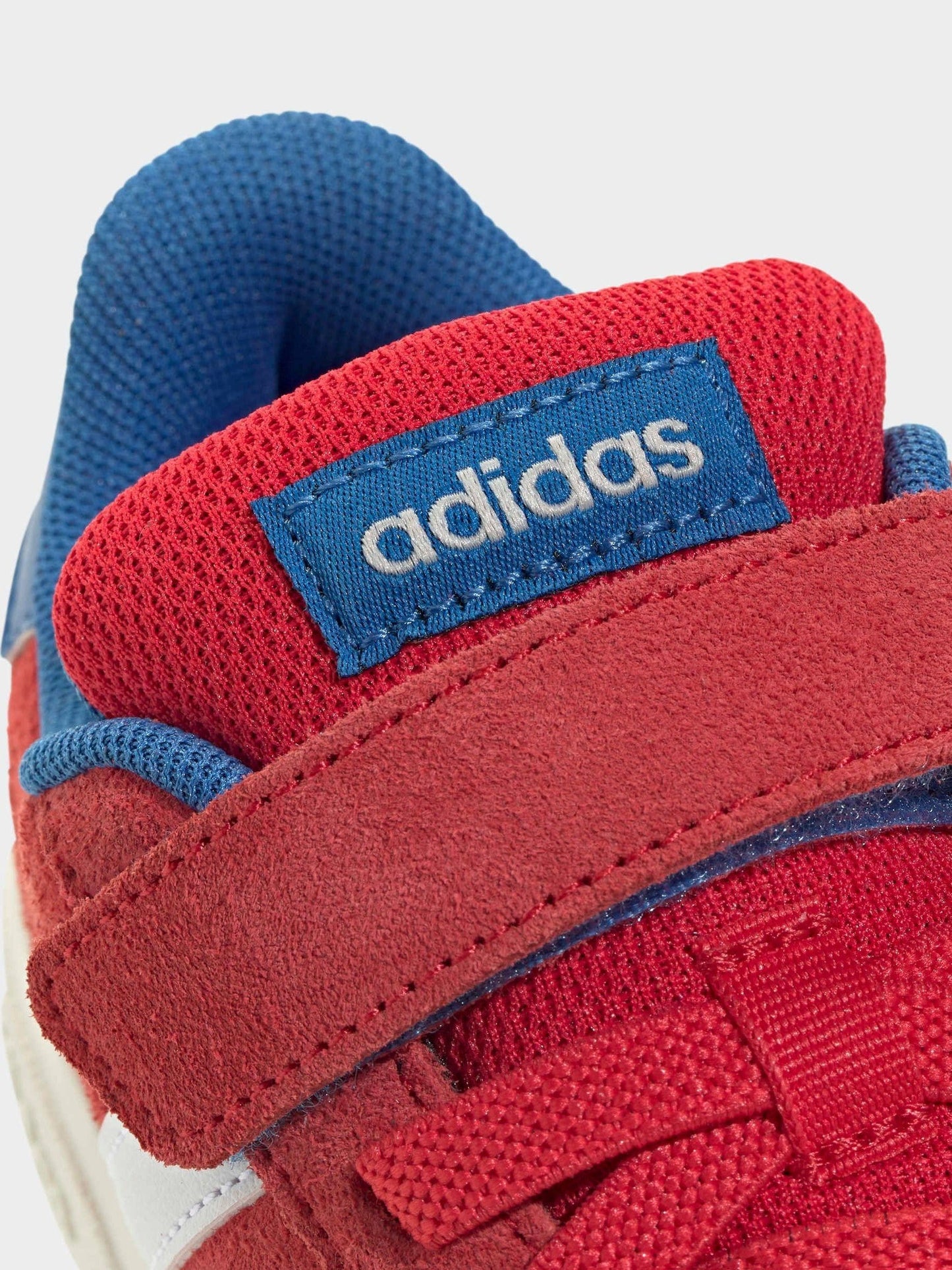 adidas Red Grand Court 00s Suede Elastic Lace Kids Trainers image 7