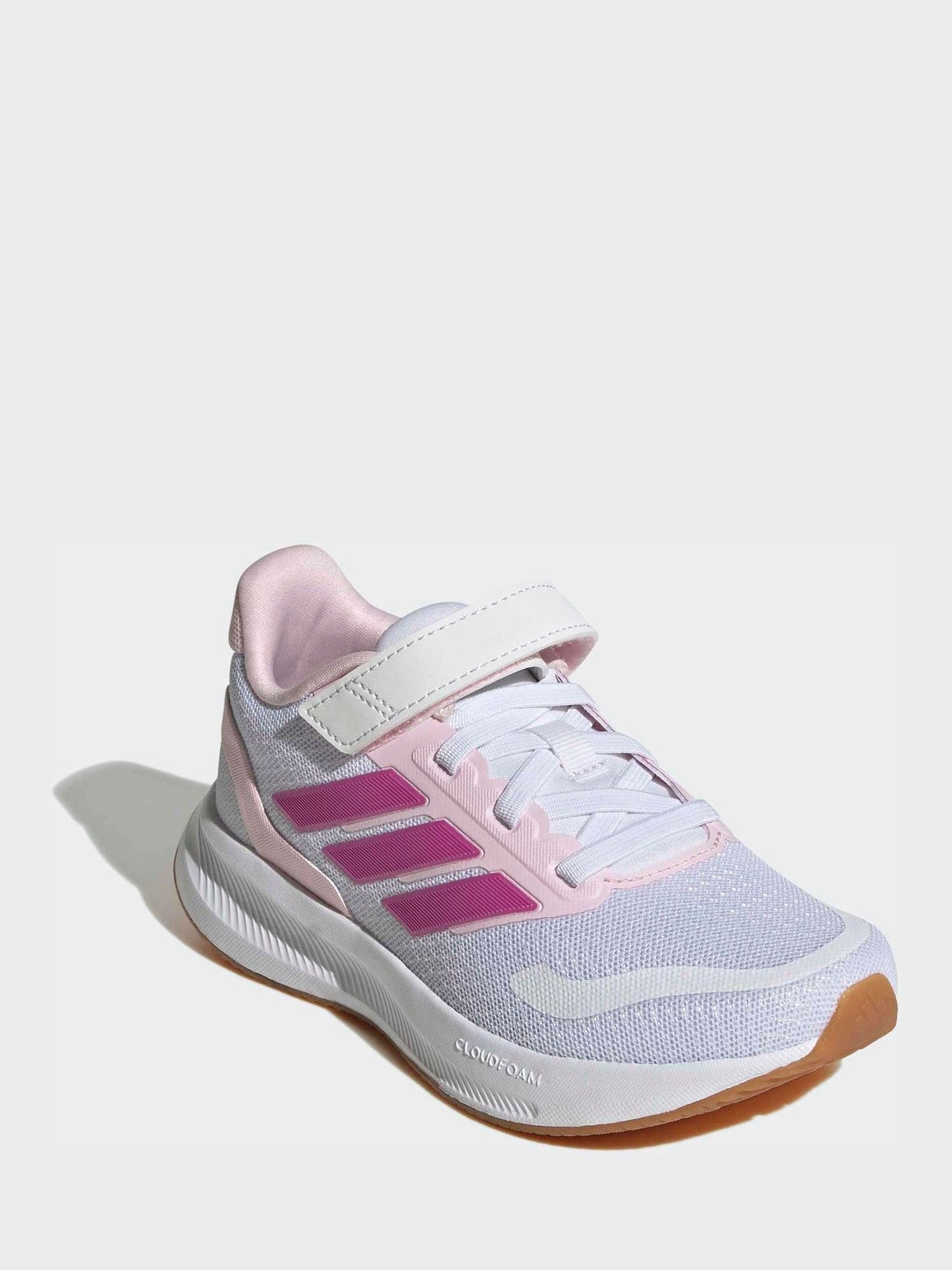 adidas White Runfalcon 5 Elastic Lace Running Kids Trainers image 1
