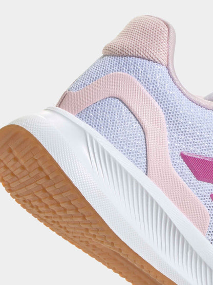 adidas White Runfalcon 5 Elastic Lace Running Kids Trainers image 7