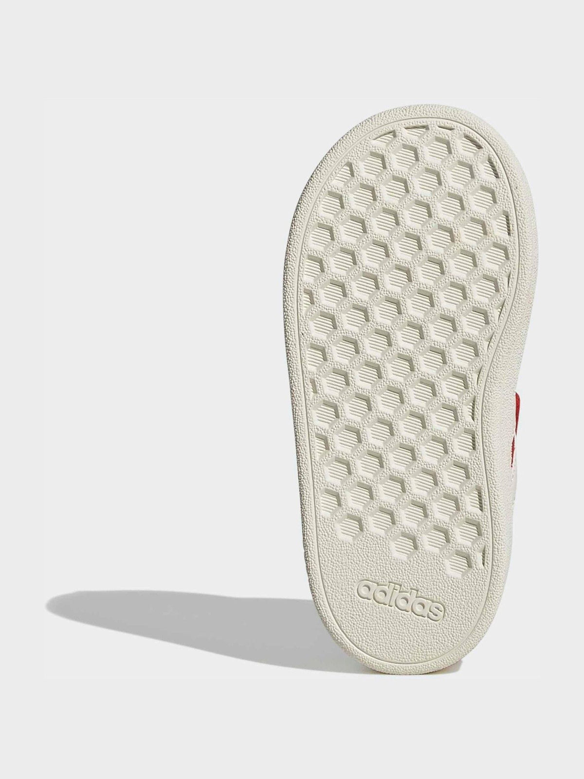 adidas Red/White Grand Court 2.0 Elastic Lace Infant Trainers image 7