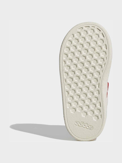adidas Red/White Grand Court 2.0 Elastic Lace Infant Trainers image 7