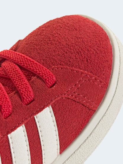 adidas Red/White Grand Court 2.0 Elastic Lace Infant Trainers image 8
