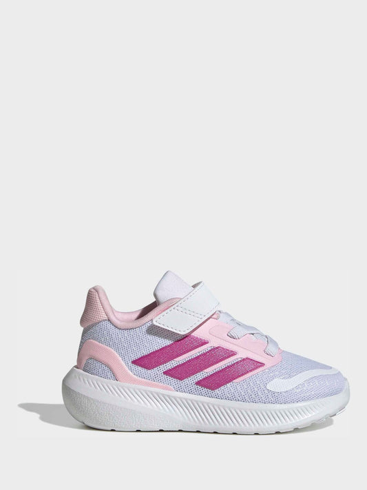 adidas White Runfalcon 5 Hook and Loop Easy On Infant Trainers image 1