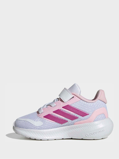 adidas White Runfalcon 5 Hook and Loop Easy On Infant Trainers image 3