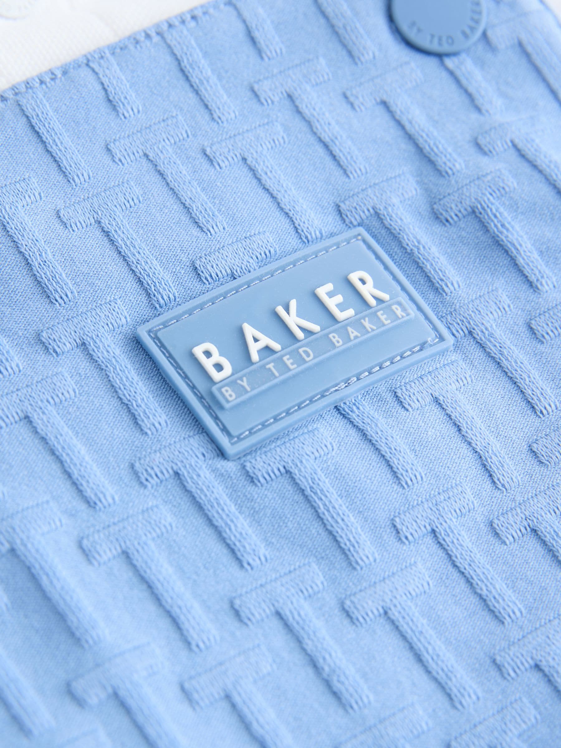 Baker by Ted Baker 'T' Texture Dungaree and Polo Shirt Set image 6