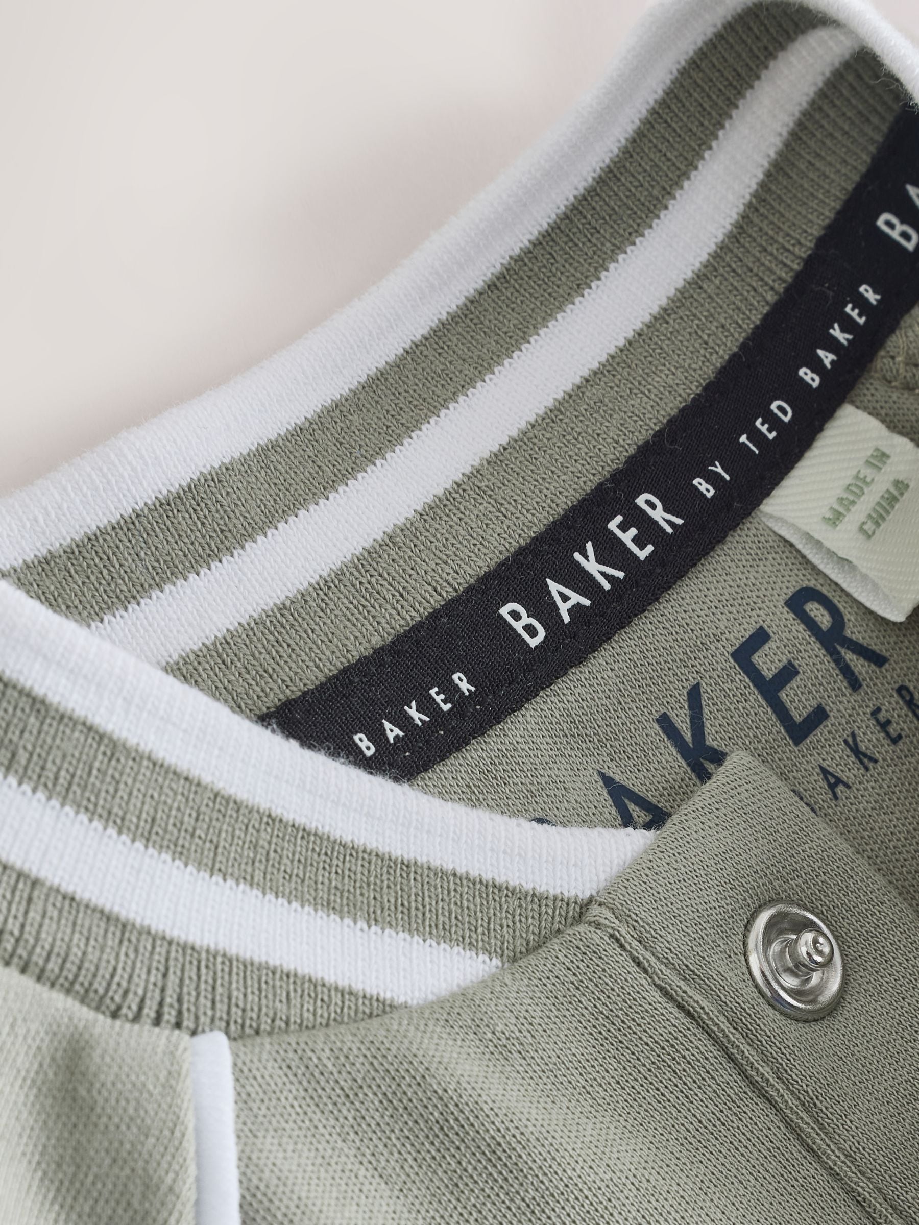 Baker by Ted Baker Blue/Stone Varsity Rompers 2 Pack image 7