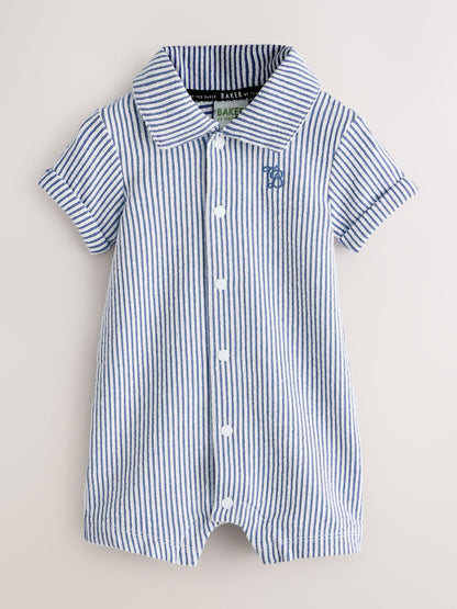 Baker by Ted Baker Textured Stripe Romper image 1