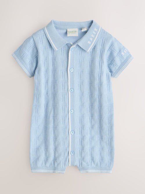 Baker by Ted Baker Blue Knitted Romper image 1