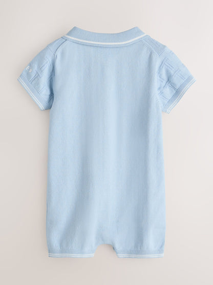 Baker by Ted Baker Blue Knitted Romper image 3