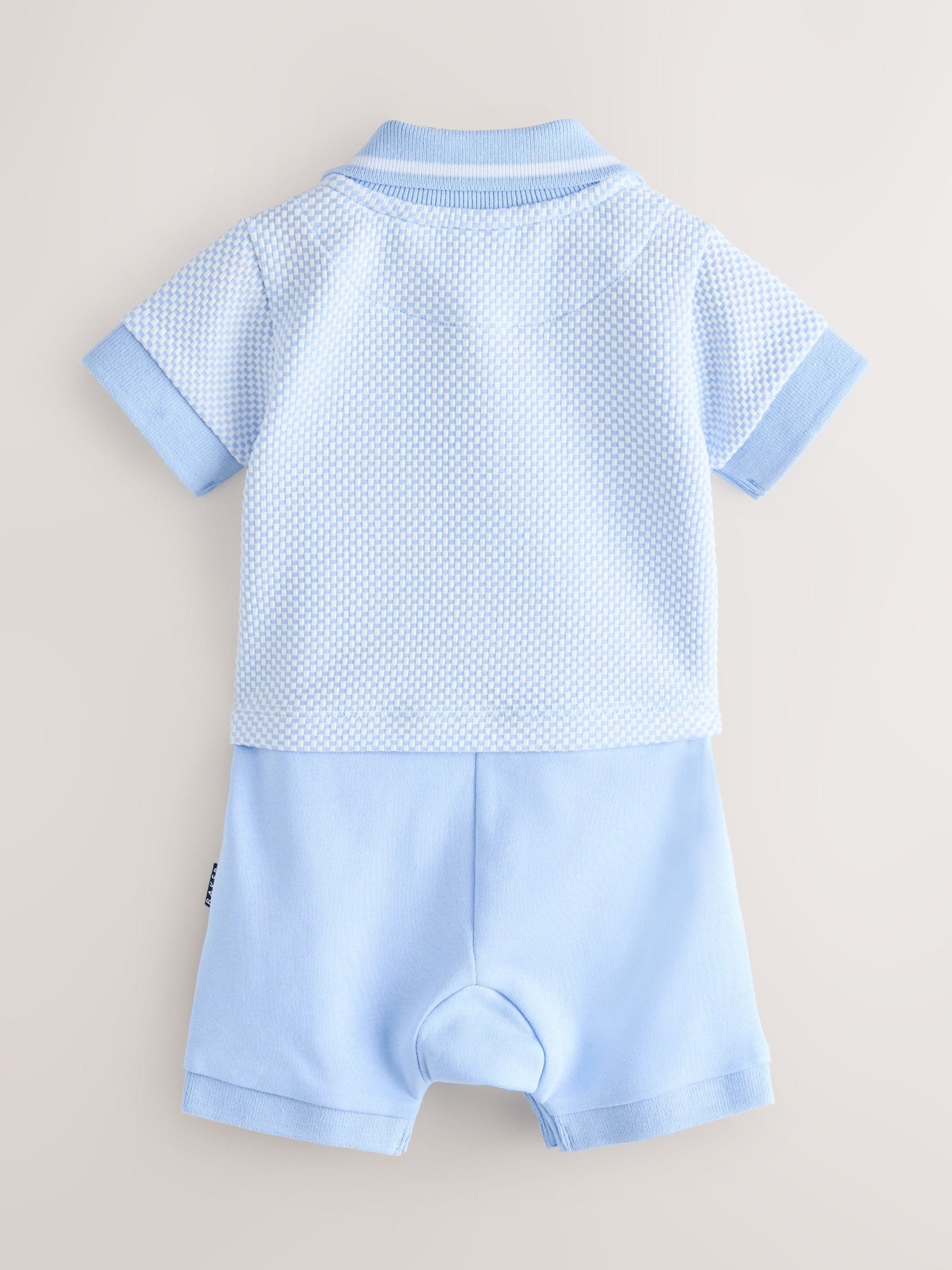 Baker by Ted Baker Blue Textured Romper image 3