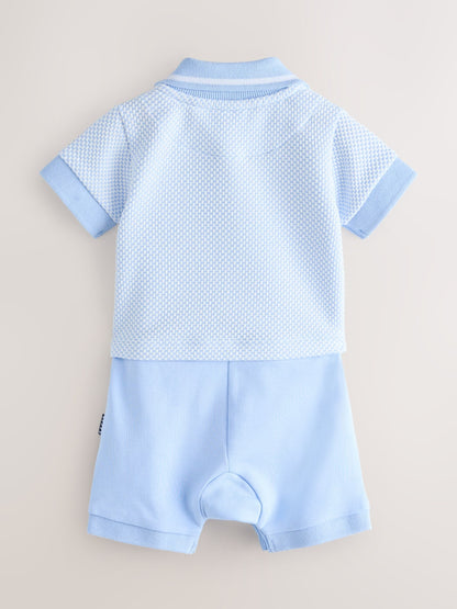 Baker by Ted Baker Blue Textured Romper image 3