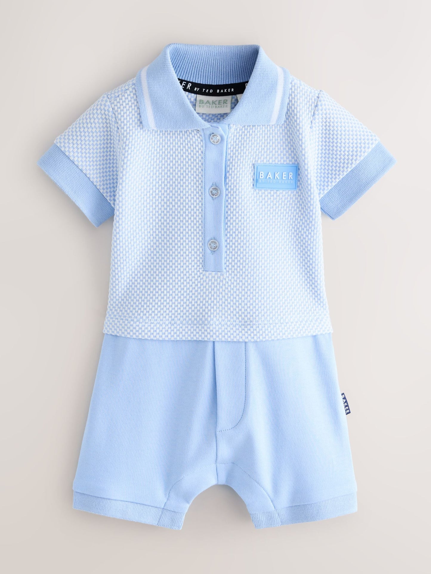 Baker by Ted Baker Blue Textured Romper image 1