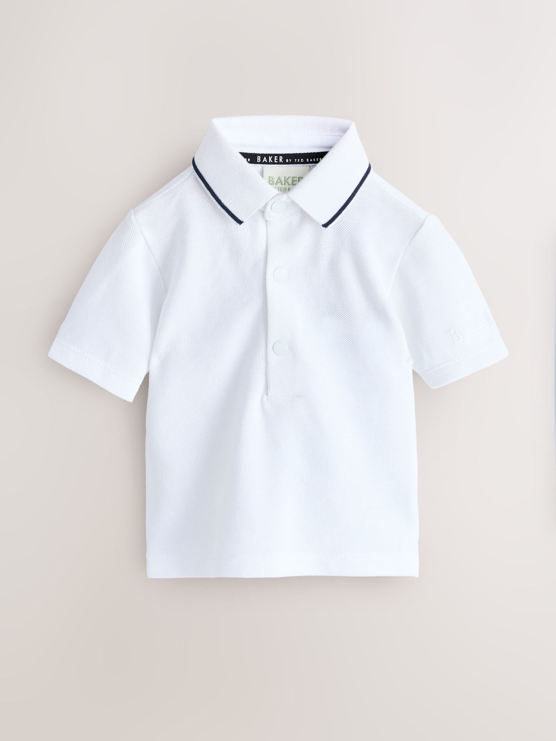 Baker by Ted Baker Stripe Dungaree and Polo Shirt Set image 3