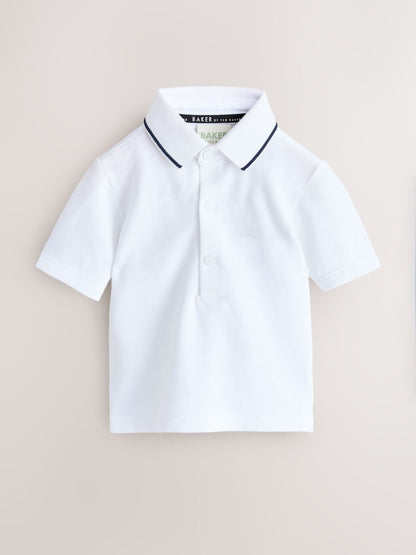 Baker by Ted Baker Stripe Dungaree and Polo Shirt Set image 3