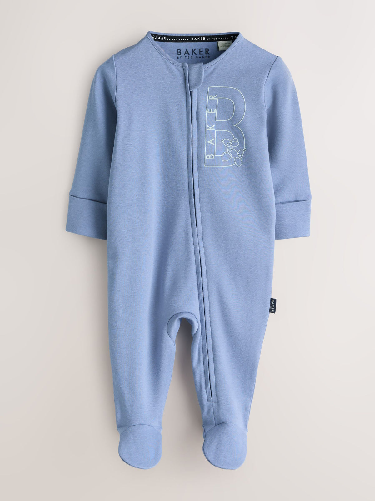 Baker by Ted Baker Blue/Grey Baker by Ted Baker 3 Pack Sleepsuits image 3