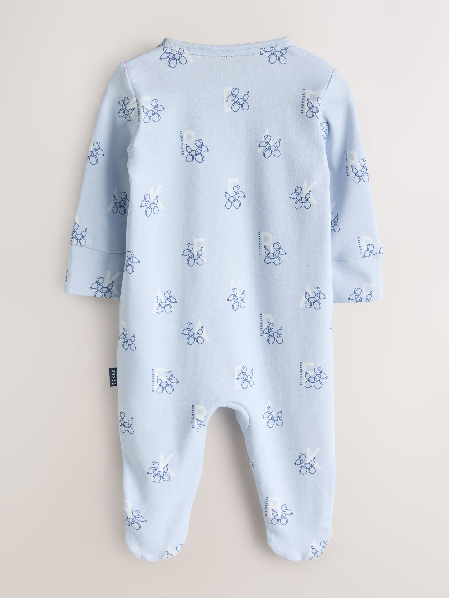 Baker by Ted Baker Blue/Grey Baker by Ted Baker 3 Pack Sleepsuits image 5