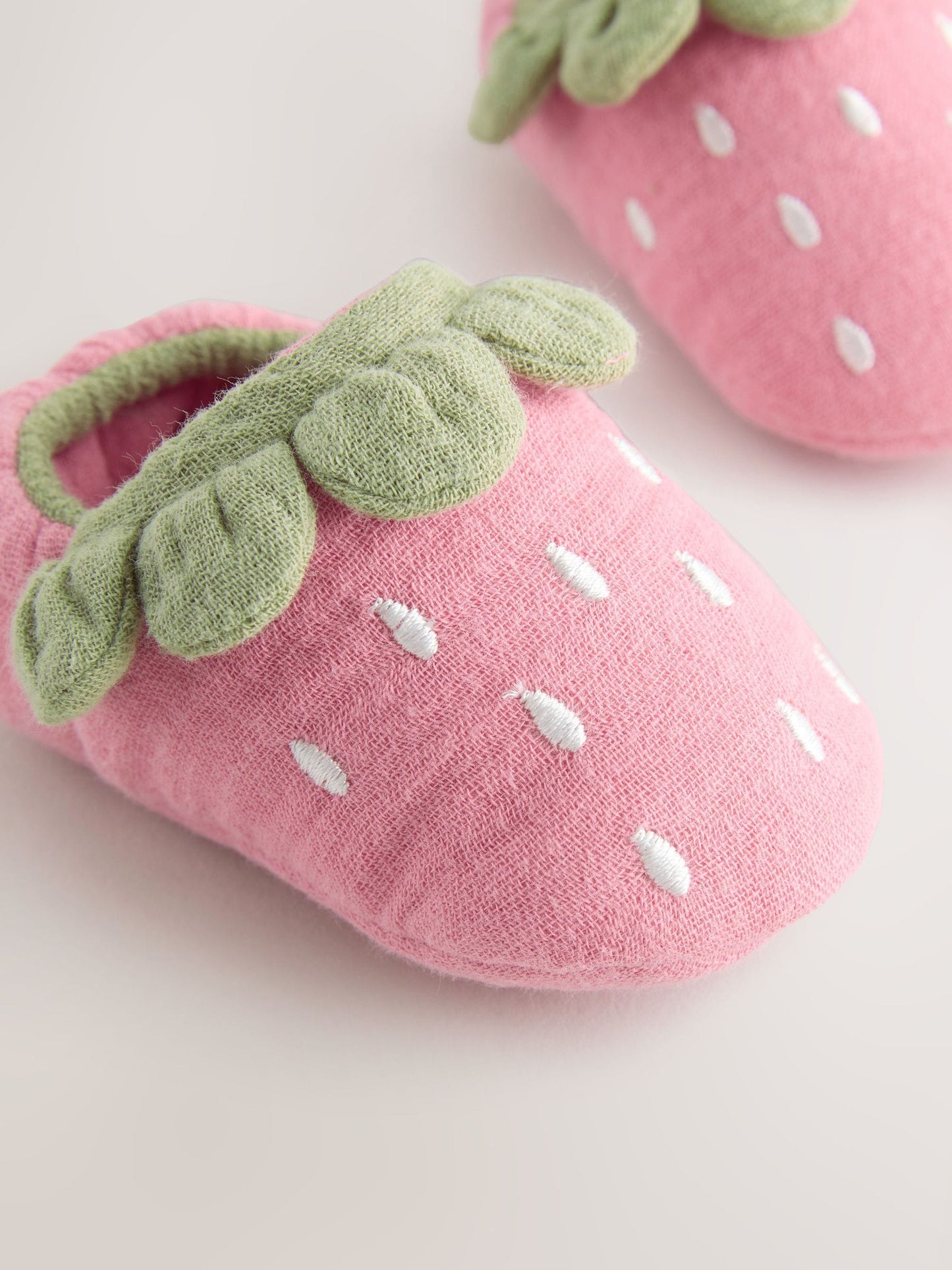 Pink Strawberry Baby Slip-On Shoes (0-18mths) image 3