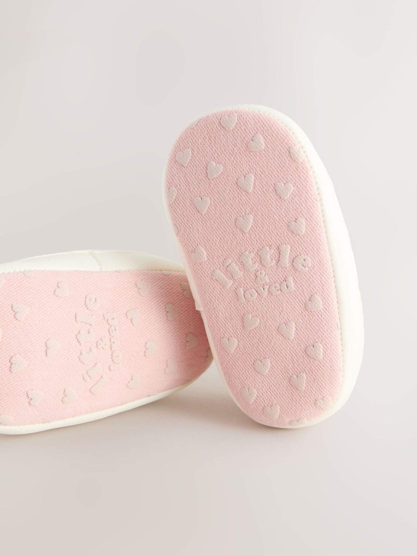 White/Pink Touch Fasten Baby Trainers (0-24mths) image 5