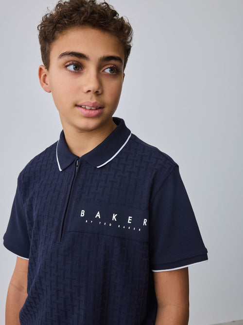 Dsiney Kidz - Baker by Ted Baker Textured Polo Shirt image 1