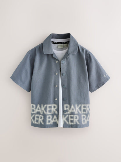 Dsiney Kidz - Baker by Ted Baker Grey Border Print Shirt and T-Shirt Set image 10