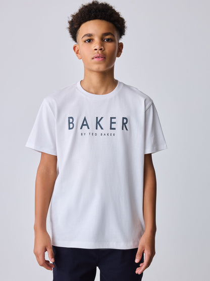Baker by Ted Baker Grey Border Print Shirt and T-Shirt Set image 4
