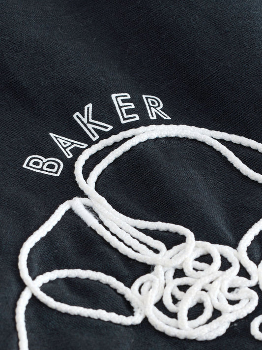 Baker by Ted Baker Linen Blend Floral Black Shirt and T-Shirt Set image 3