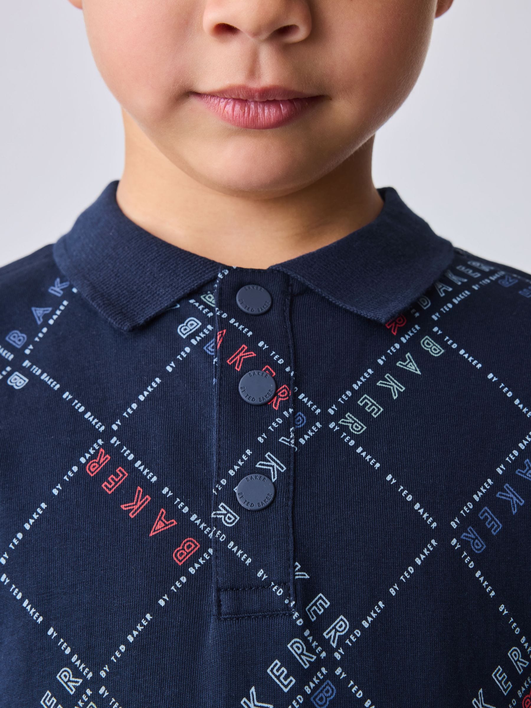 Baker by Ted Baker All Over Print Polo Shirt and Shorts Set image 6