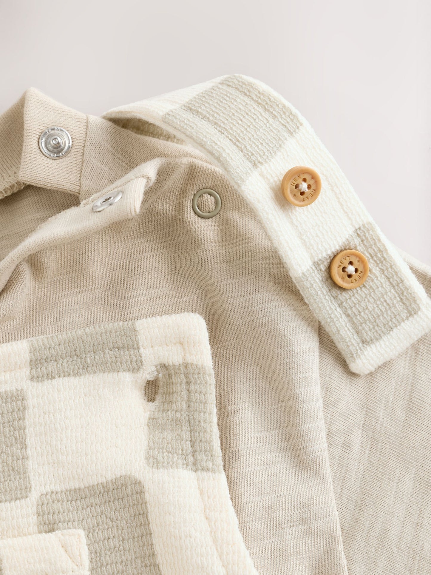 Grey/Neutral Checkerboard Jersey Dungarees and Bodysuit Baby Set (0mths-2yrs) image 6