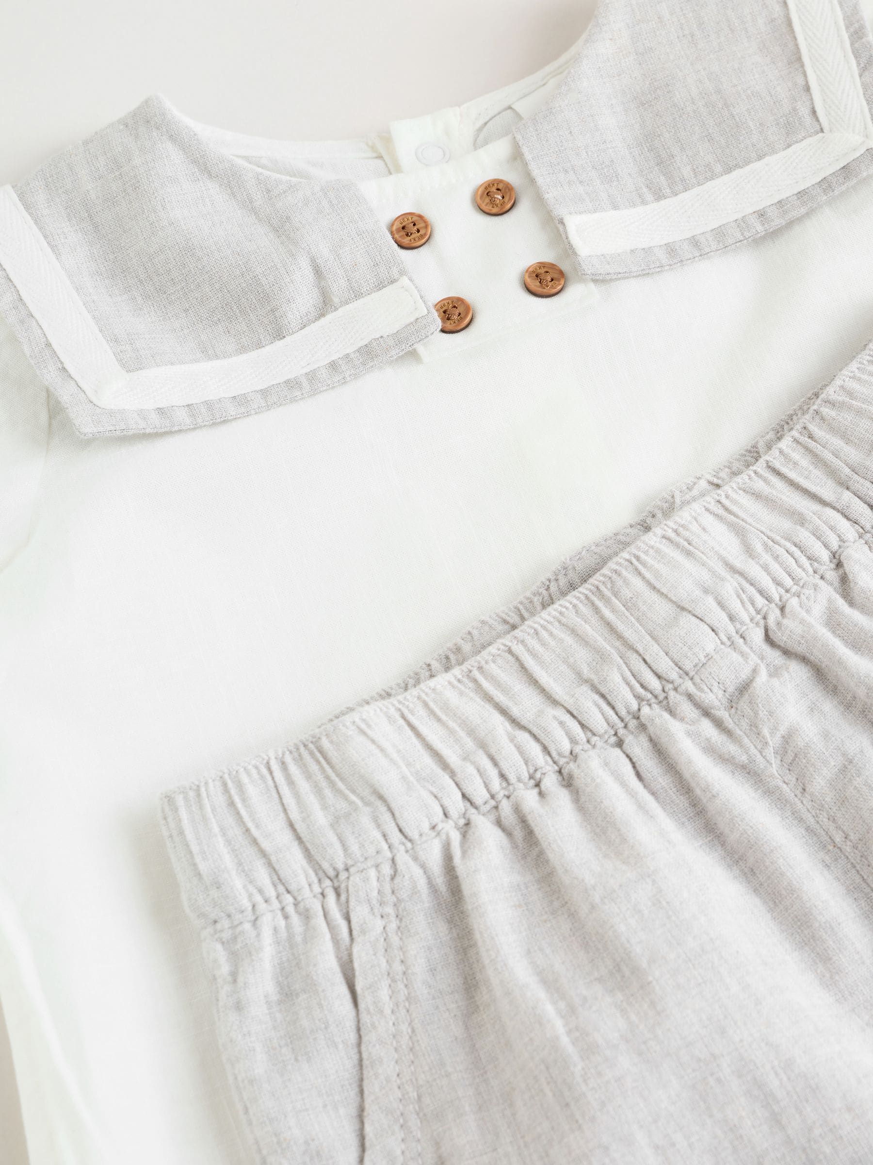 Grey/White Shirt and Trousers Baby Set (0mths-3yrs) image 6