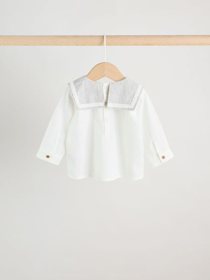 Grey/White Shirt and Trousers Baby Set (0mths-3yrs) image 7