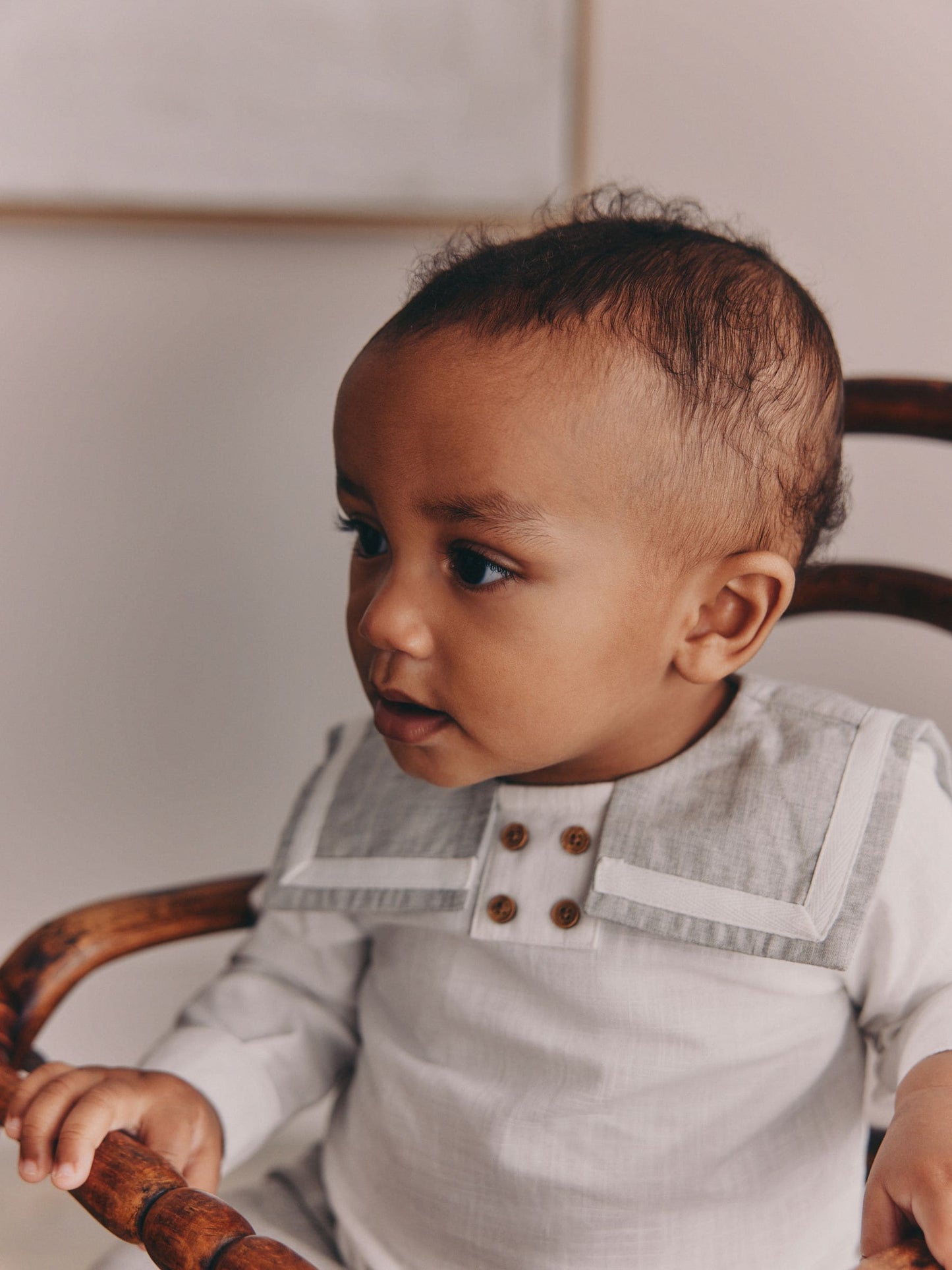Grey/White Shirt and Trousers Baby Set (0mths-3yrs) image 3