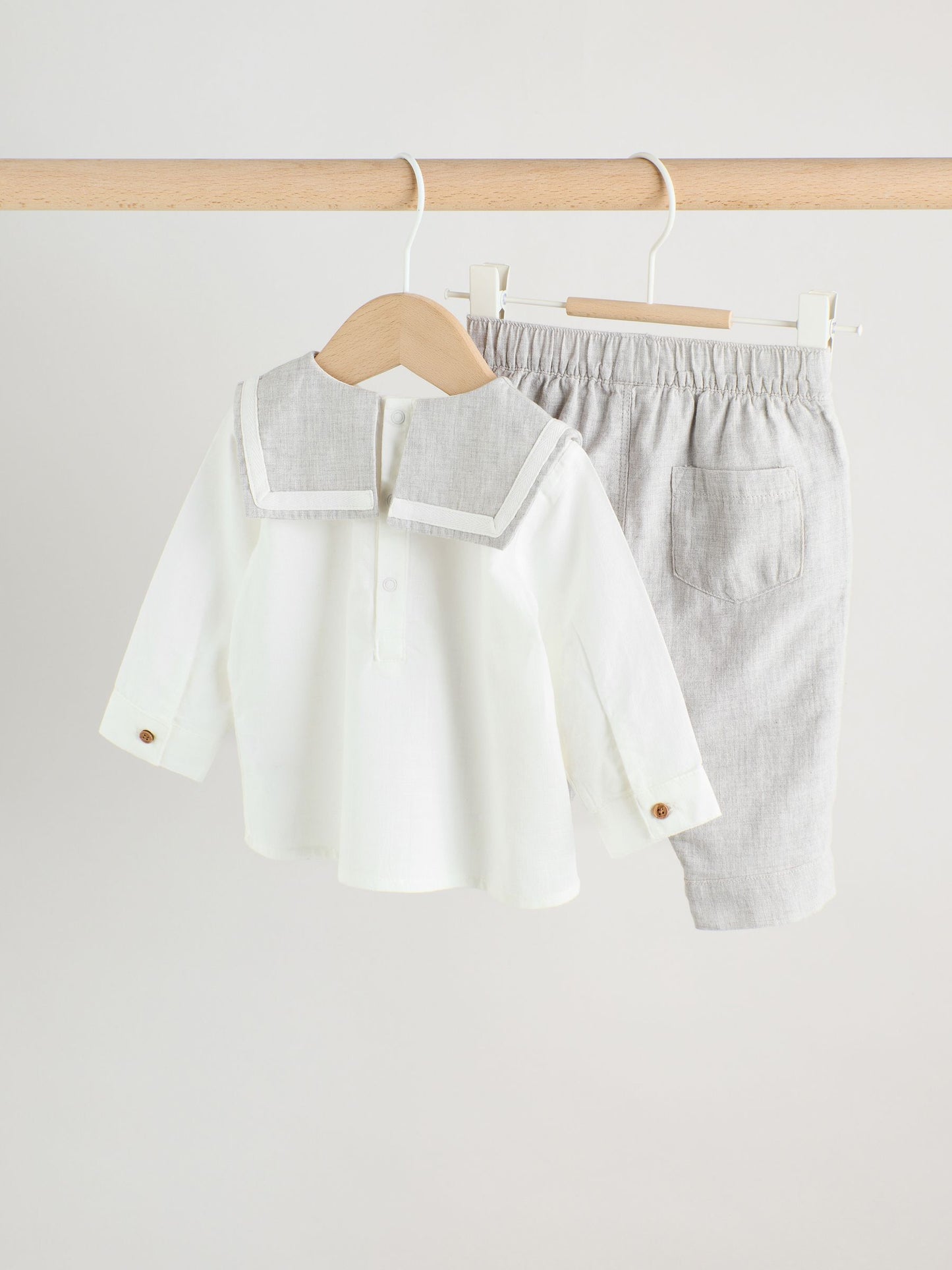 Grey/White Shirt and Trousers Baby Set (0mths-3yrs) image 5