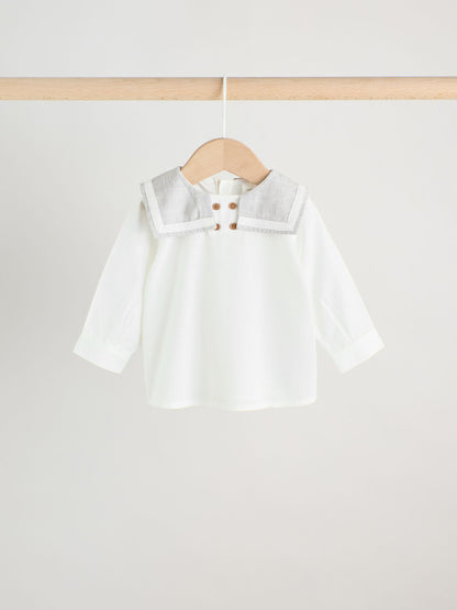Grey/White Shirt and Trousers Baby Set (0mths-3yrs) image 7