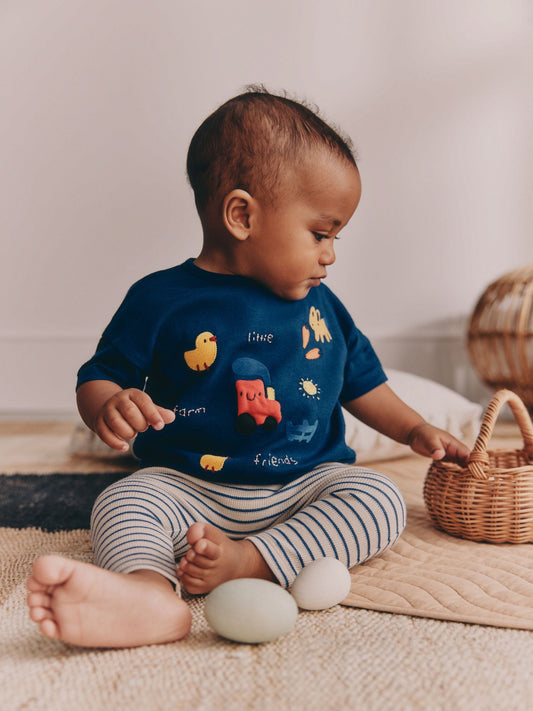 Blue Farm Top and Leggings Baby Set (0mths-2yrs) image 1