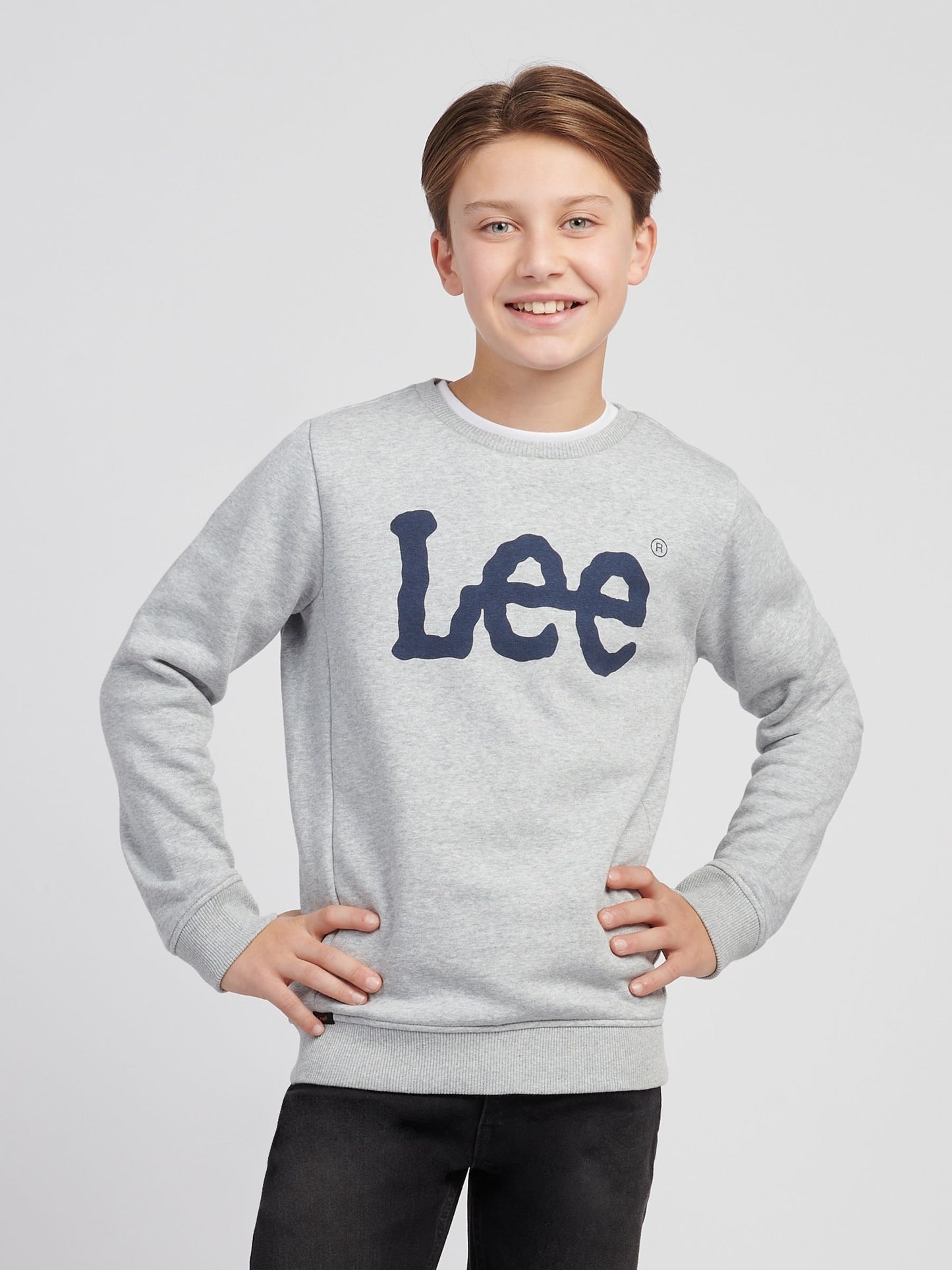 Dsiney Kidz - Lee Grey Lee Boys Wobbly Graphic Crew image 1