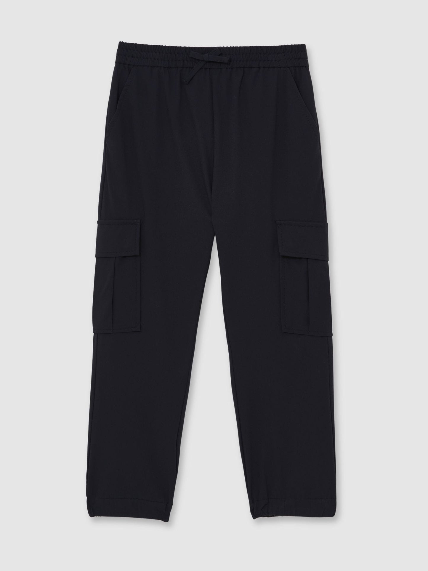 Reiss Black Lucian 9-13 yrs Technical Drawstring Trousers image 2