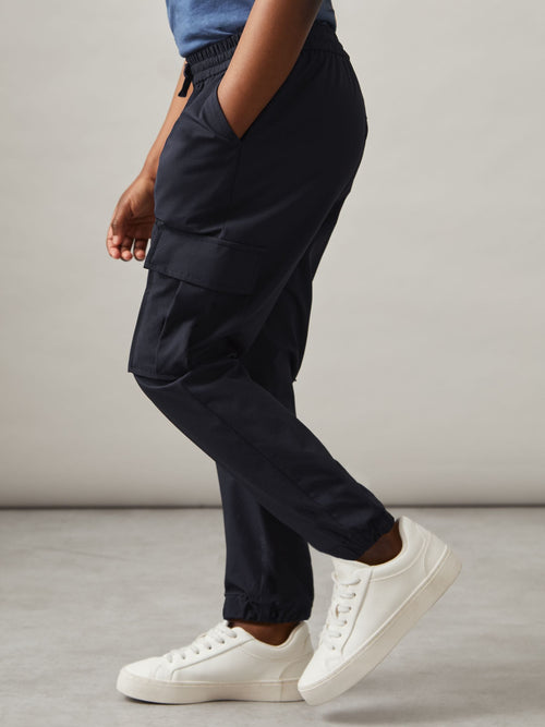 Reiss Navy Lucian 9-13 yrs Technical Drawstring Trousers image 1