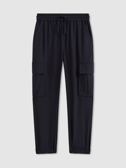 Reiss Navy Lucian 9-13 yrs Technical Drawstring Trousers image 2