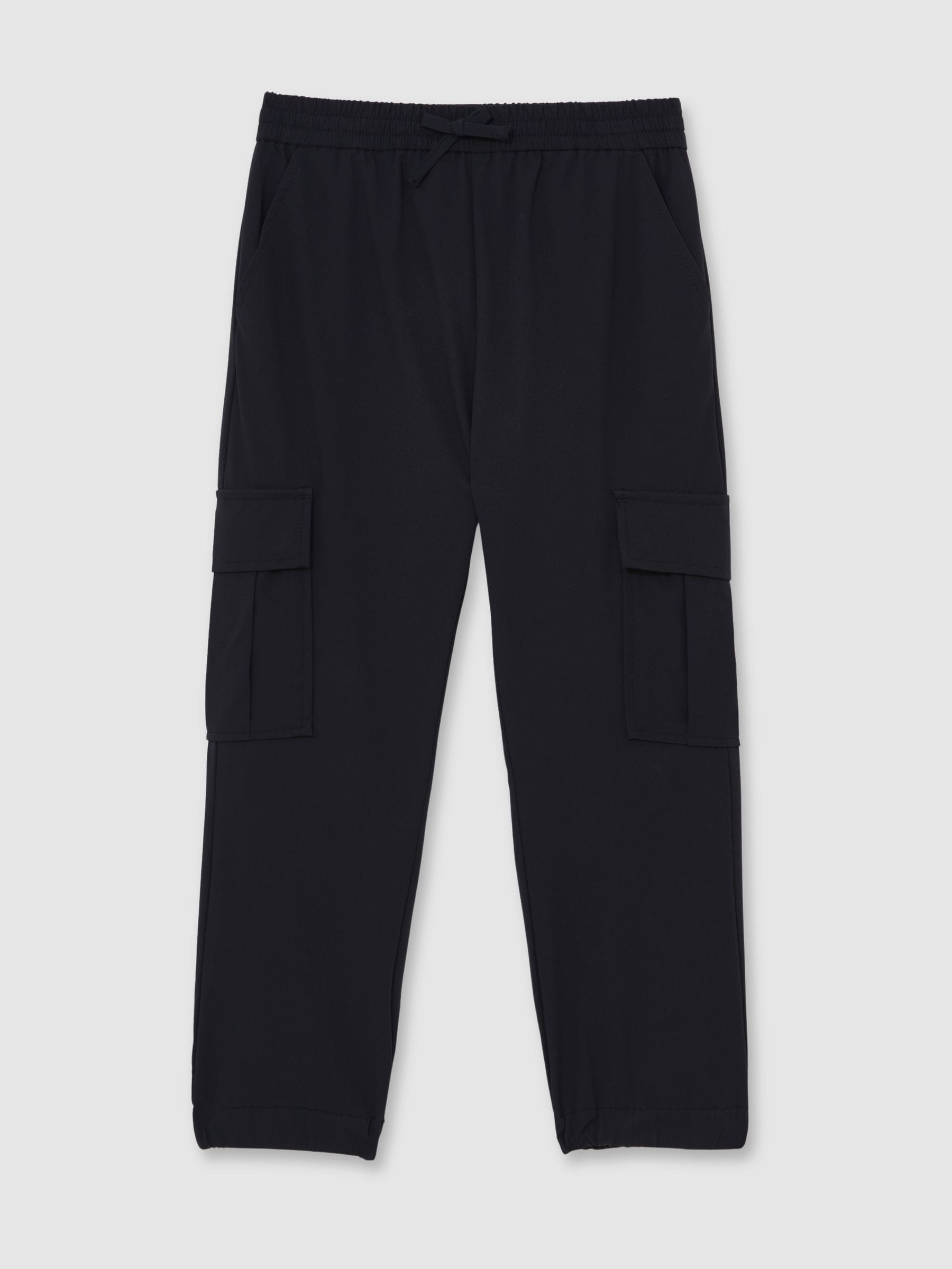 Reiss Black Lucian 3-9 yrs Technical Drawstring Trousers image 2