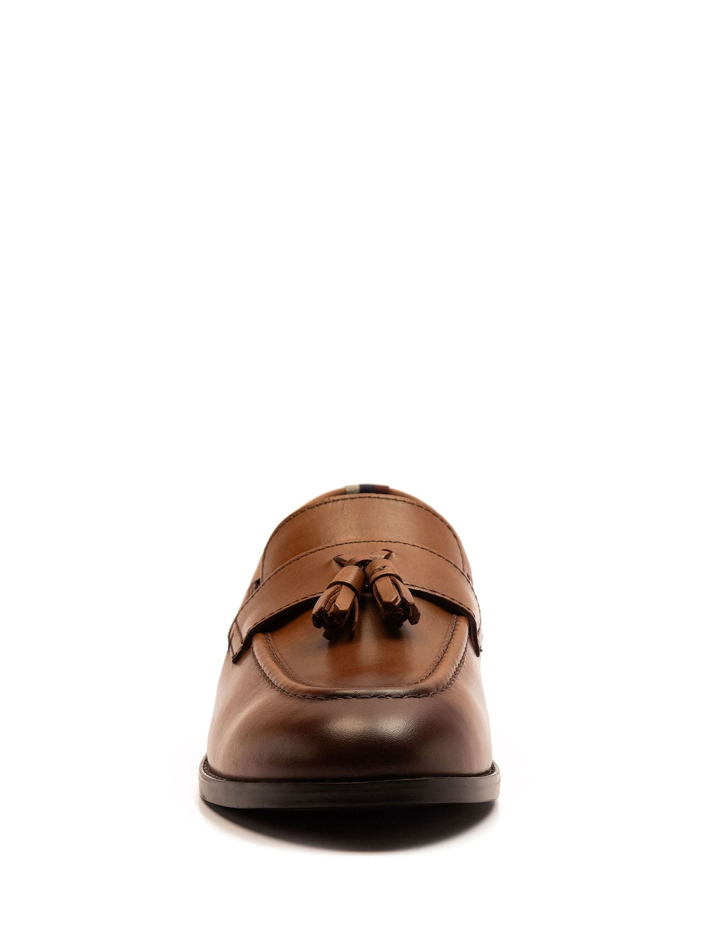Off The Hook Brown Clinton Leather Slip On Formal Tassel Shoes image 3