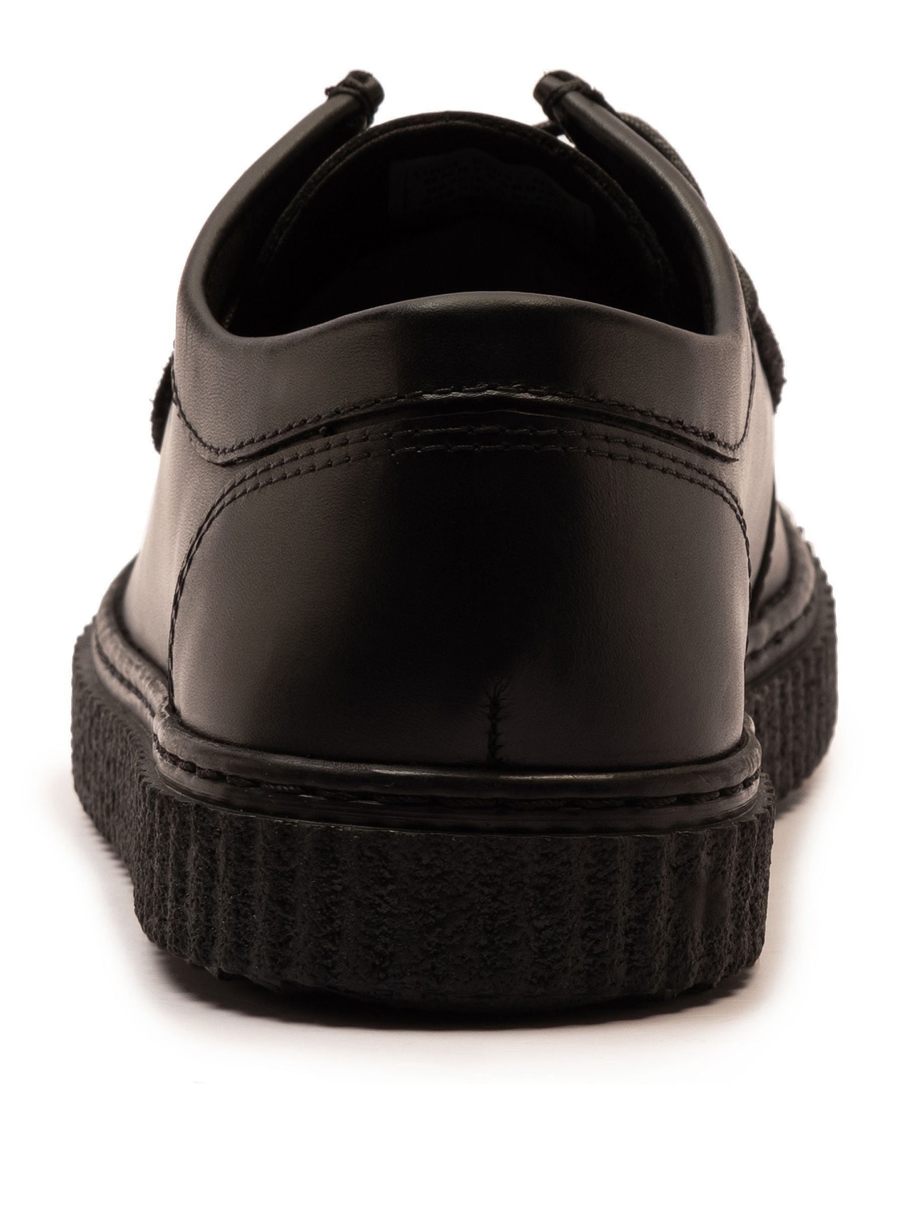 Off The Hook Black Hetfield Leather Lace-Up Casual Boat Shoes image 5