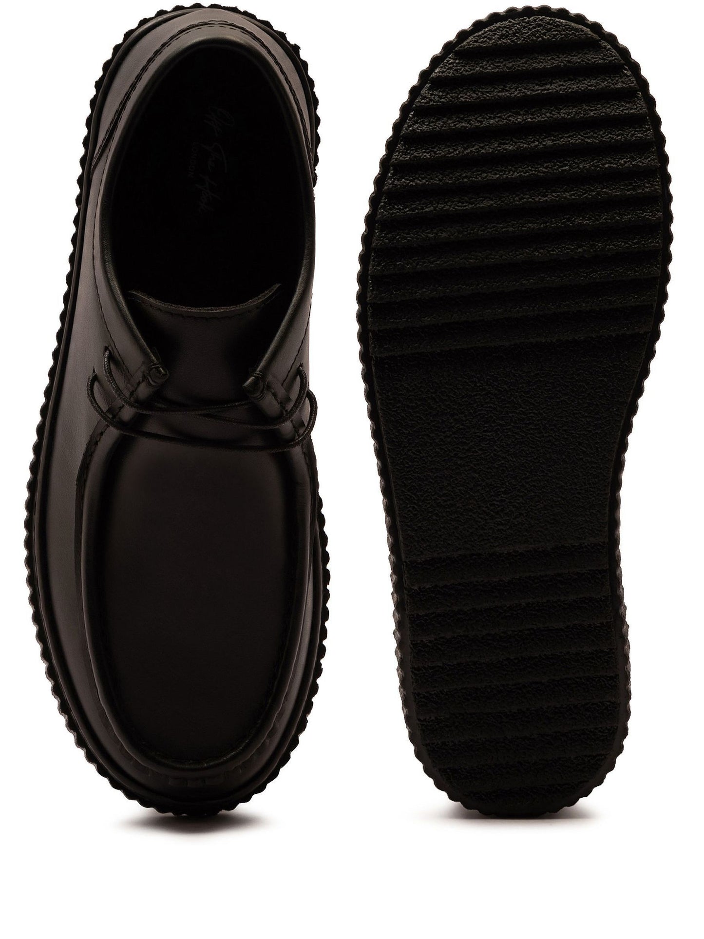 Off The Hook Black Hetfield Leather Lace-Up Casual Boat Shoes image 6