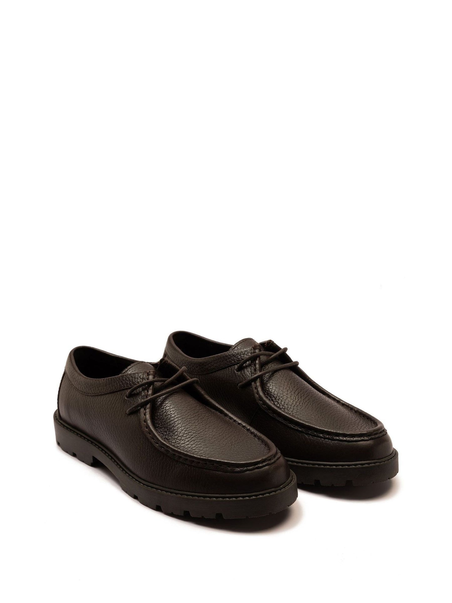Off The Hook Brown Sky Leather Lace-Up Casual Boat Shoes image 2
