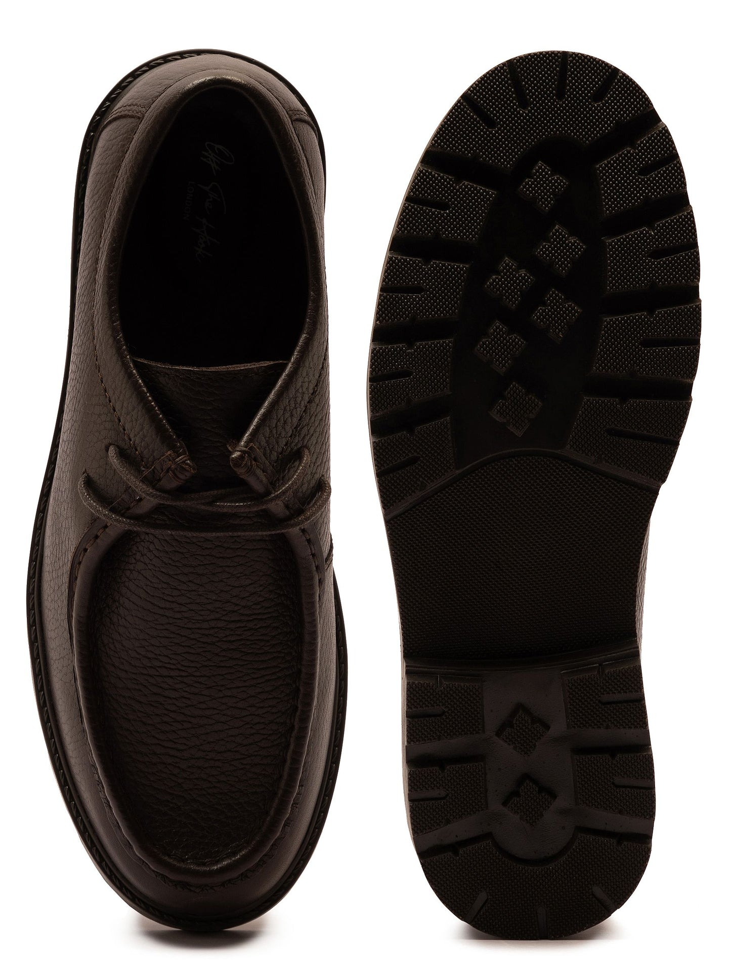 Off The Hook Brown Sky Leather Lace-Up Casual Boat Shoes image 4
