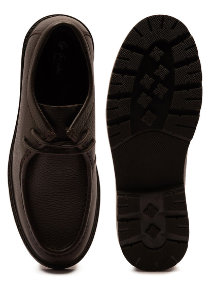 Off The Hook Brown Sky Leather Lace-Up Casual Boat Shoes image 4