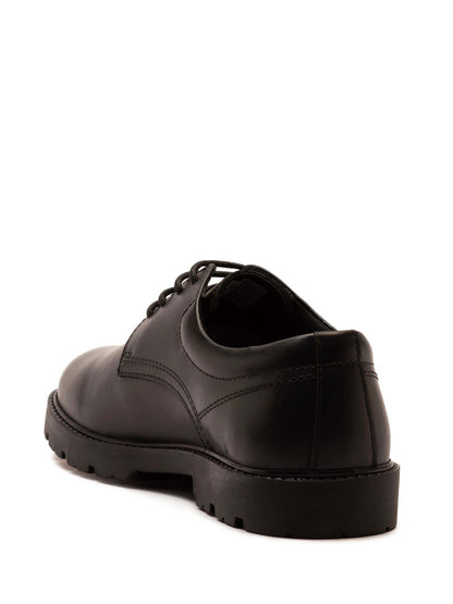 Off The Hook Black Vito Leather Derby Lace-Up School Shoes image 3